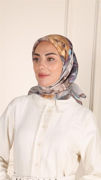 Locella Modal İpek Eşarp Gri-7
