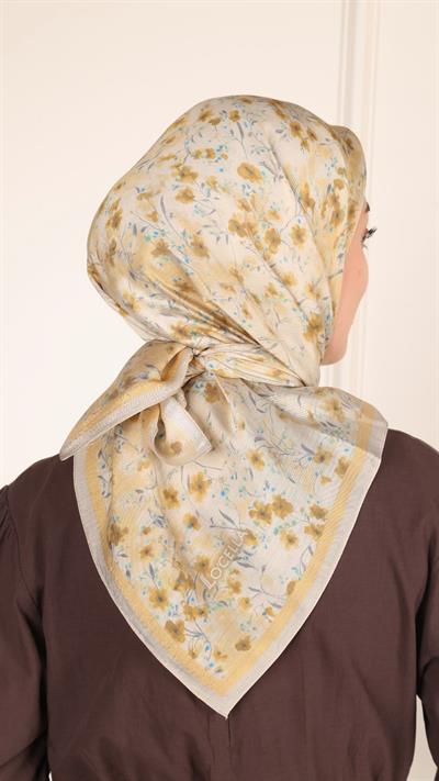 Locella Modal İpek Eşarp Sarı-2