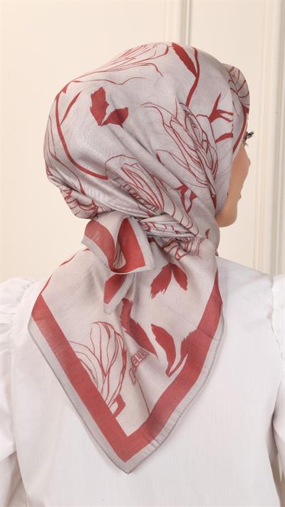 Locella Modal İpek Eşarp Vişne-1