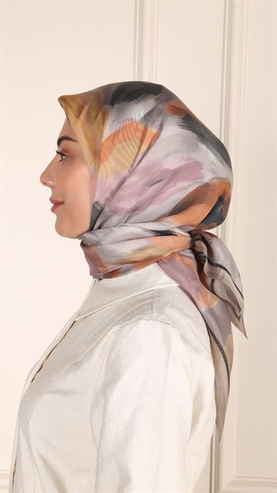 Locella Modal İpek Eşarp Vizon-6