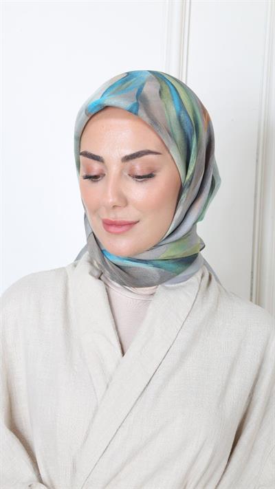 Locella Modal İpek Eşarp Gri-5