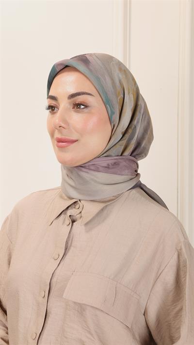 Locella Modal İpek Eşarp Acı Kahve-9