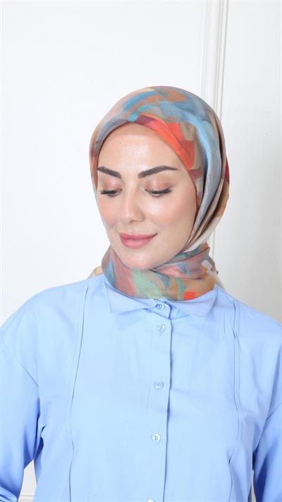 Locella Modal İpek Eşarp Kırmızı-6