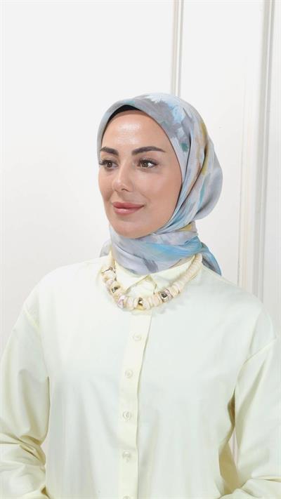 Locella Modal İpek Eşarp Gri-5