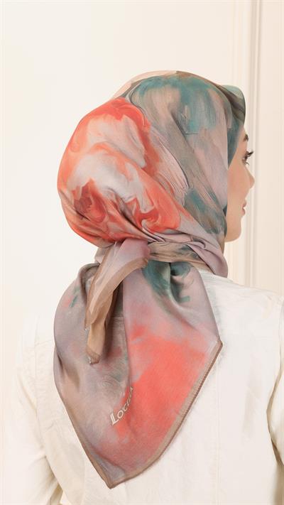 Locella Modal İpek Eşarp Kahve-2