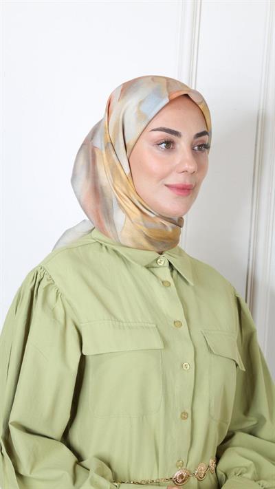 Locella Modal İpek Eşarp Sarı-7