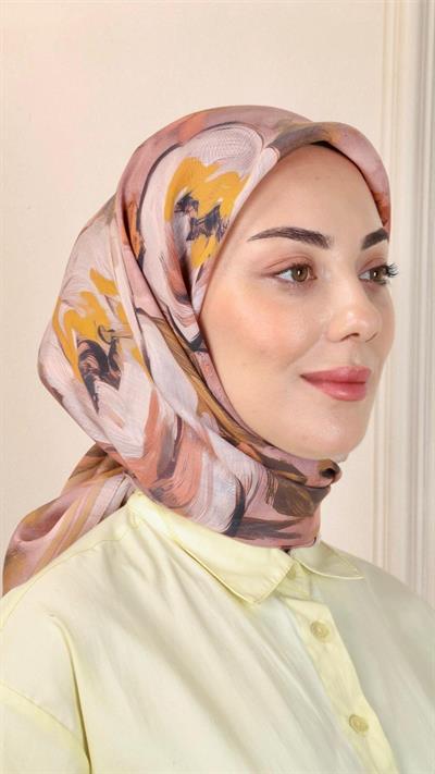 Locella Modal İpek Eşarp Gül Kurusu-2