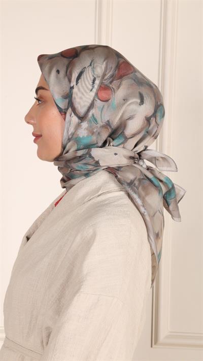 Locella Modal İpek Eşarp Vizon-7