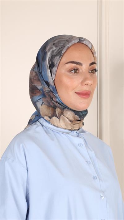 Locella Modal İpek Eşarp Lacivert-12