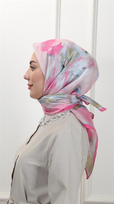 Locella Modal İpek Eşarp Fuşya-6