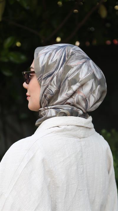 Locella Modal İpek Eşarp Yeşil-1