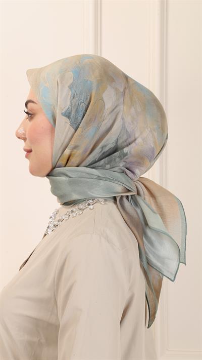 Locella Modal İpek Eşarp Mint Yeşili-5