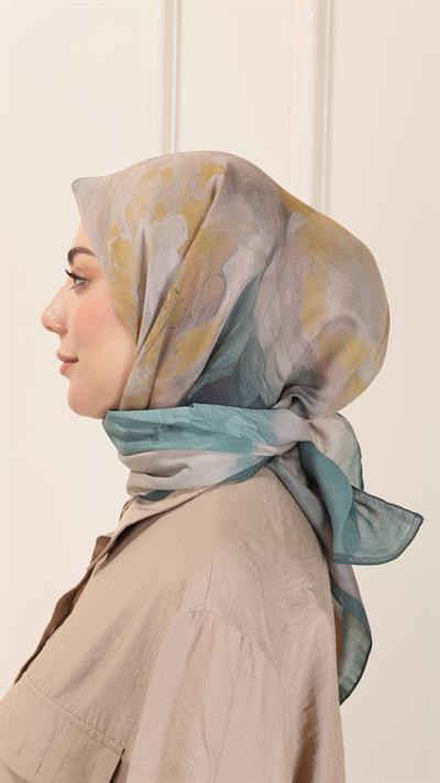 Locella Modal İpek Eşarp Zümrüt Yeşil-8