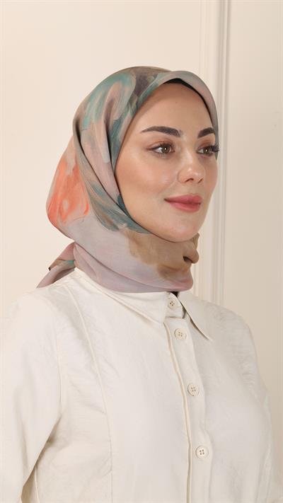 Locella Modal İpek Eşarp Kahve-2