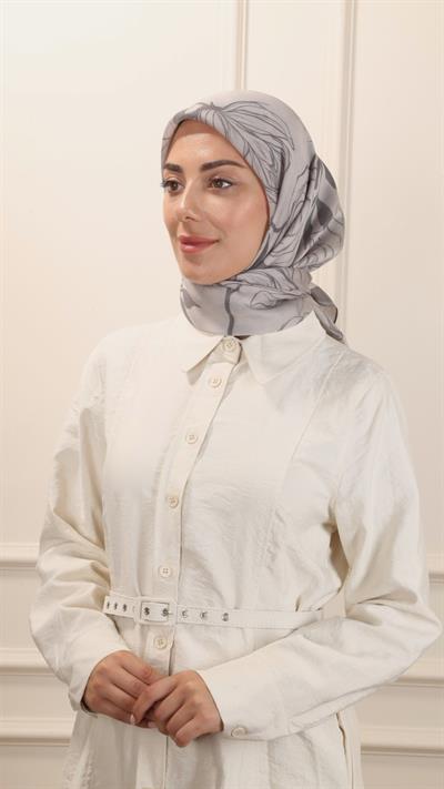 Locella Modal İpek Eşarp Gri-12