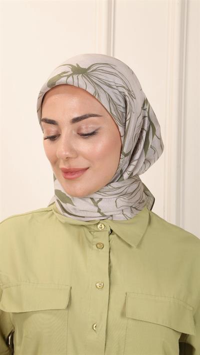 Locella Modal İpek Eşarp Yeşil-5