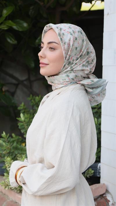 Locella Modal İpek Eşarp Su Yeşili-1
