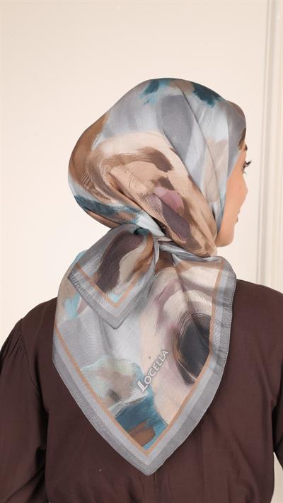 Locella Modal İpek Eşarp Gri-4