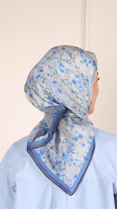 Locella Modal İpek Eşarp Mavi-10