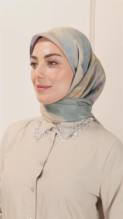 Locella Modal İpek Eşarp Mint Yeşili-5