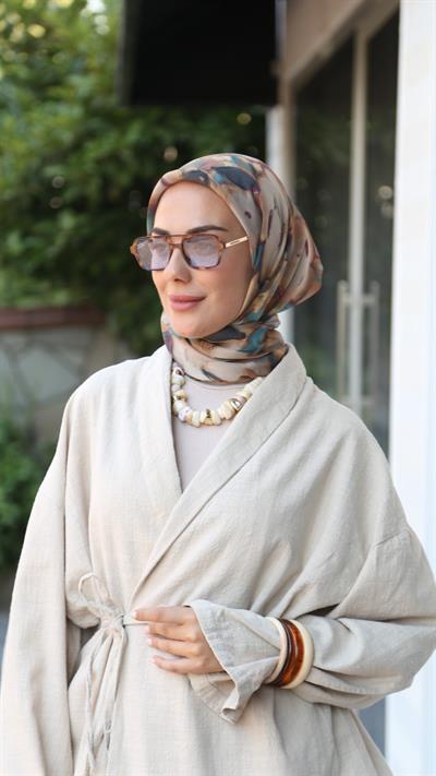 Locella Modal İpek Eşarp Karamel-6