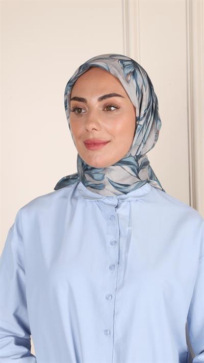 Locella Modal İpek Eşarp Deniz Mavi-10