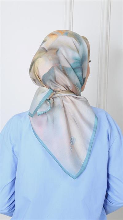 Locella Modal İpek Eşarp Petrol Yeşili-3