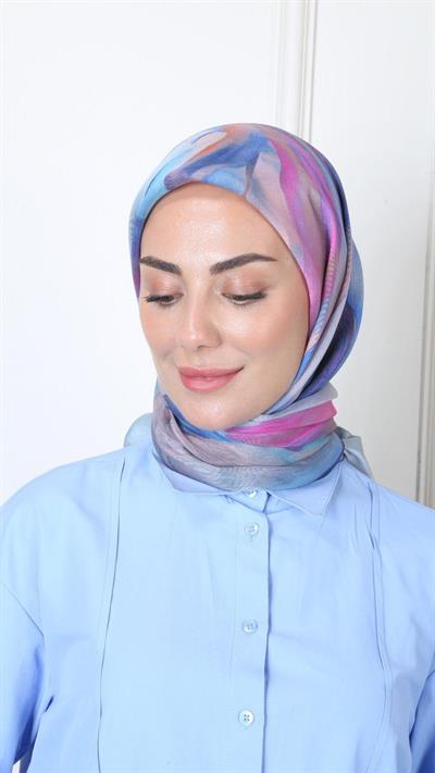 Locella Modal İpek Eşarp Lacivert-1