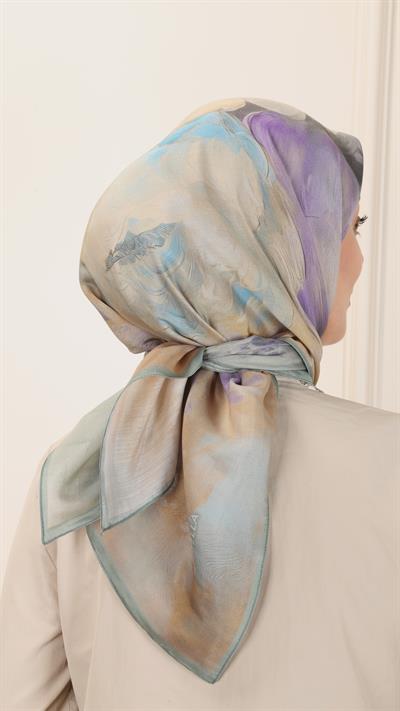 Locella Modal İpek Eşarp Mint Yeşili-5