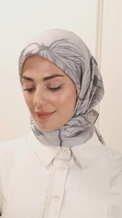 Locella Modal İpek Eşarp Gri-12