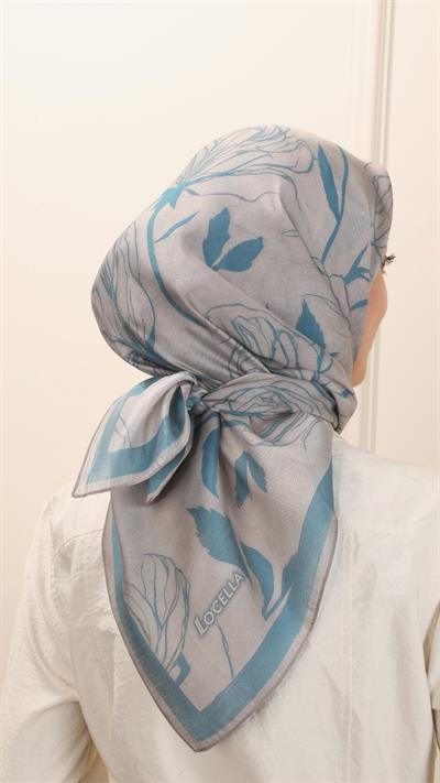 Locella Modal İpek Eşarp Turkuaz-9