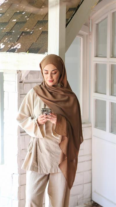 Locella Modal Şal Çikolata Kahve-8