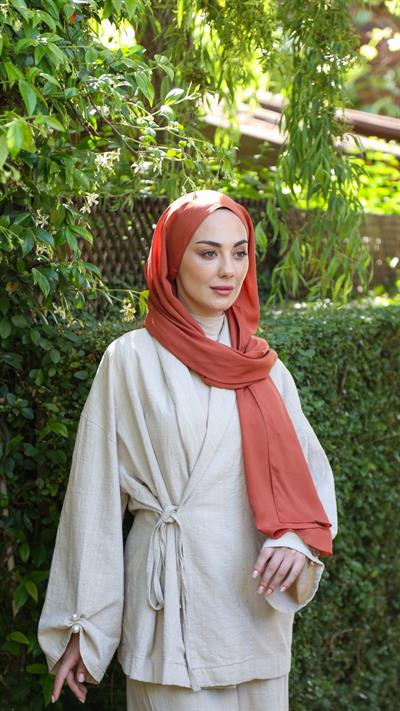 Locella Modal Şal Kiremit-10