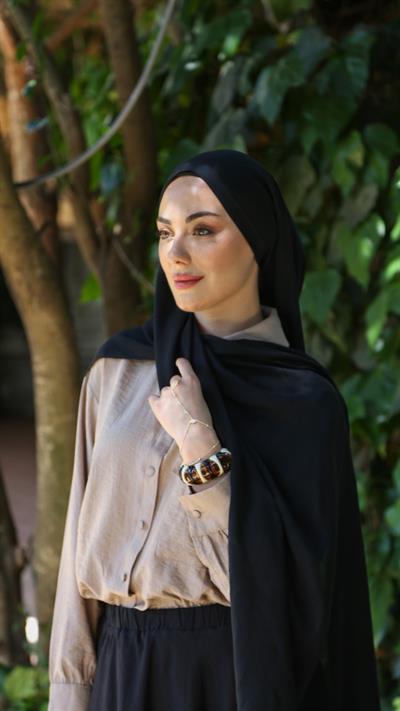 Locella Modal Şal Siyah-6