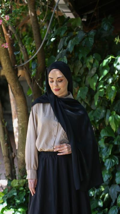Locella Modal Şal Siyah-6