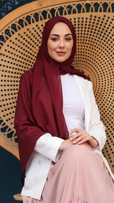 Locella Modal Şal Vişne-2