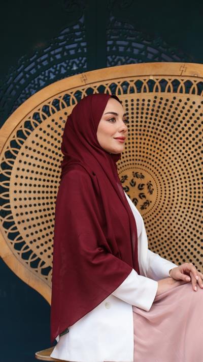 Locella Modal Şal Vişne-2