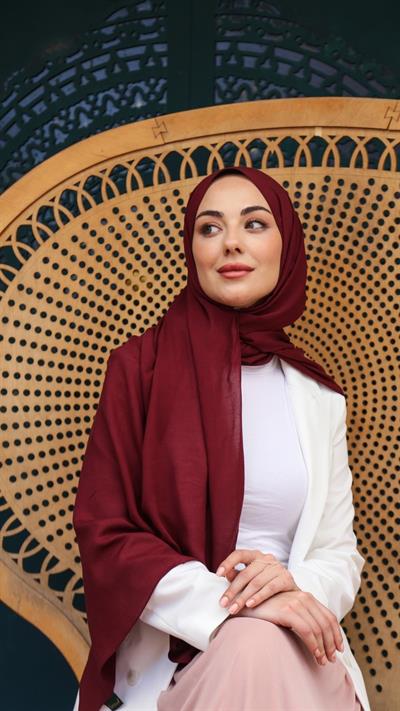 Locella Modal Şal Vişne-2