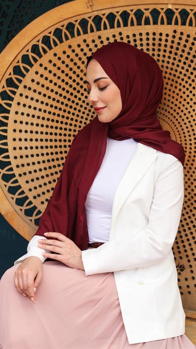 Locella Modal Şal Vişne-2