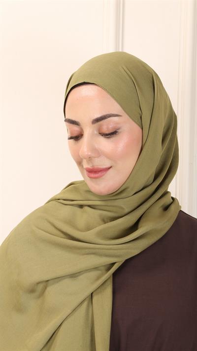 Locella Modal Şal Zeytin Yeşil-13
