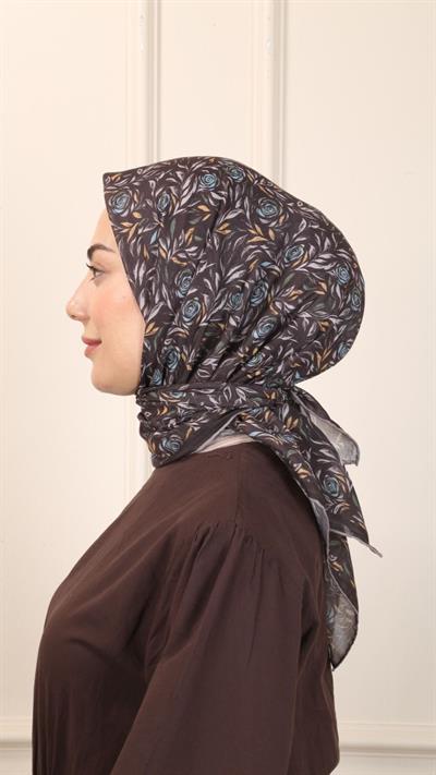 Locella Pamuk Vual Eşarp Acı Kahve-7