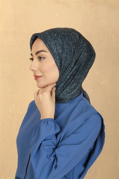 Locella Pamuk Vual Eşarp Lacivert