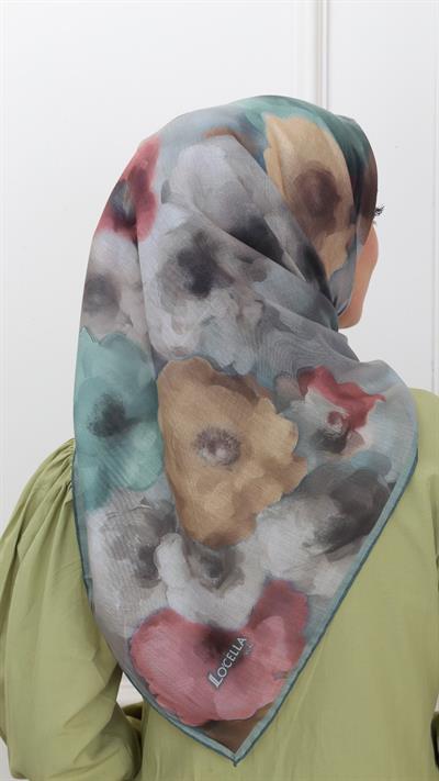 Locella Pamuk Vual Eşarp Mint Yeşil-9