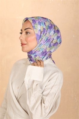 Locella Pamuk Vual Eşarp Mor