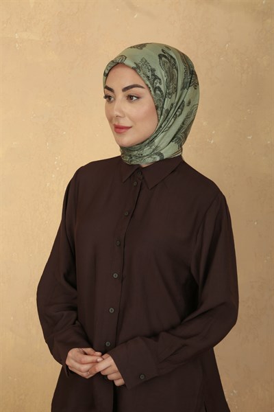 Locella Pamuk Vual Eşarp Yeşil