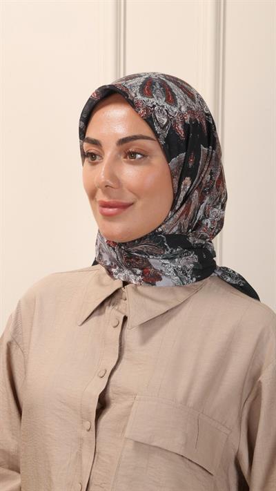Locella Pamuk Vual Eşarp Siyah-14