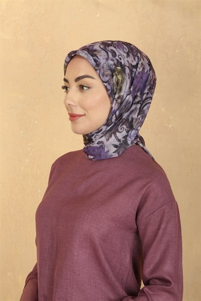 Locella Pamuk Vual Eşarp Mor