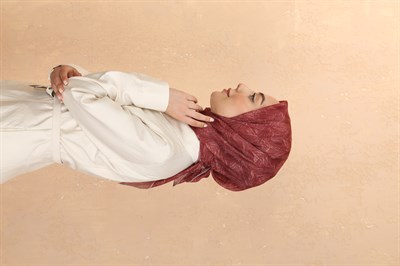 Locella Pamuk Vual Eşarp Bordo