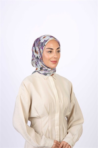 Locella Pamuk Vual Eşarp-Mor