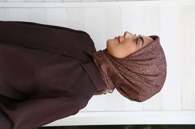 Locella Pamuk Vual Eşarp Kahverengi